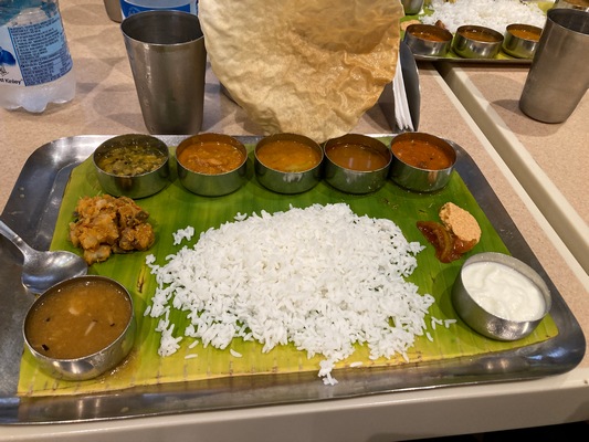 veggie lunch at a local restaurant